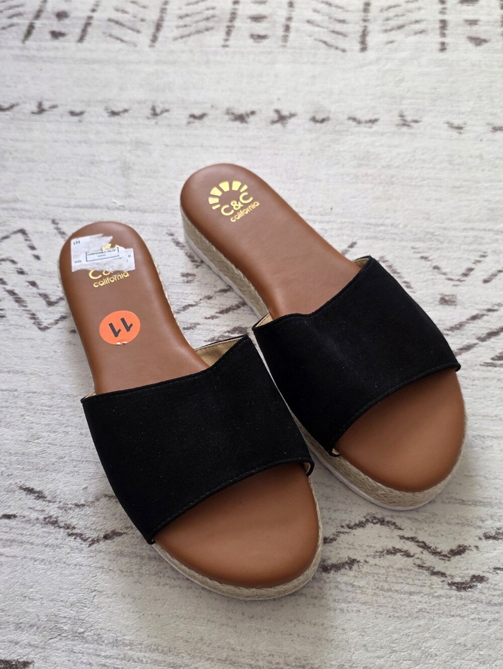 C&C California Slide on Sandals Size 11 Resortwear Summer Beach